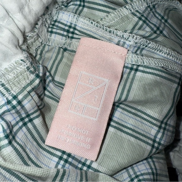 VICTORIA BECKHAM Check Print Tie Dress Maxi Blue Green size 6 - Picture 8 of 9